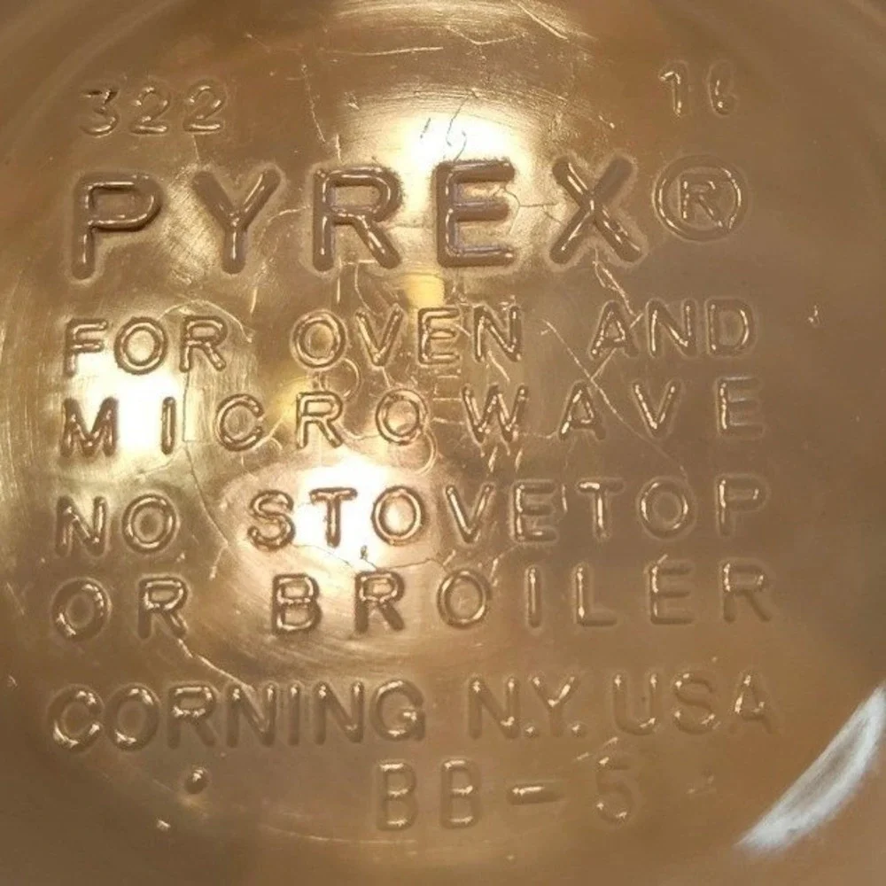 Pyrex Mixing Bowl Amber‎ Glass Vintage Kitchenware #322 1C BB-5